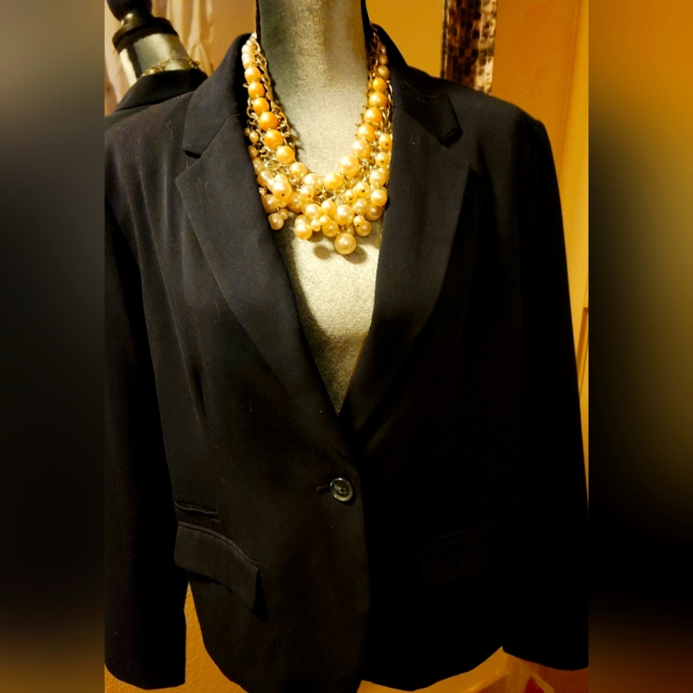 Ladies Navy Blue Suit Jacket